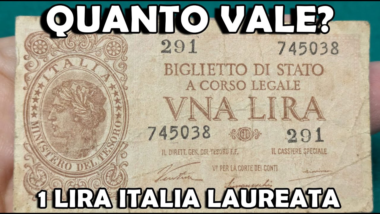 1 Lira Biglietto Di Stato Italia Laureata Banconota Una Lira Qual 1-lira-biglietto-di-stato-italia-laureata-banconota-una-lira-qual