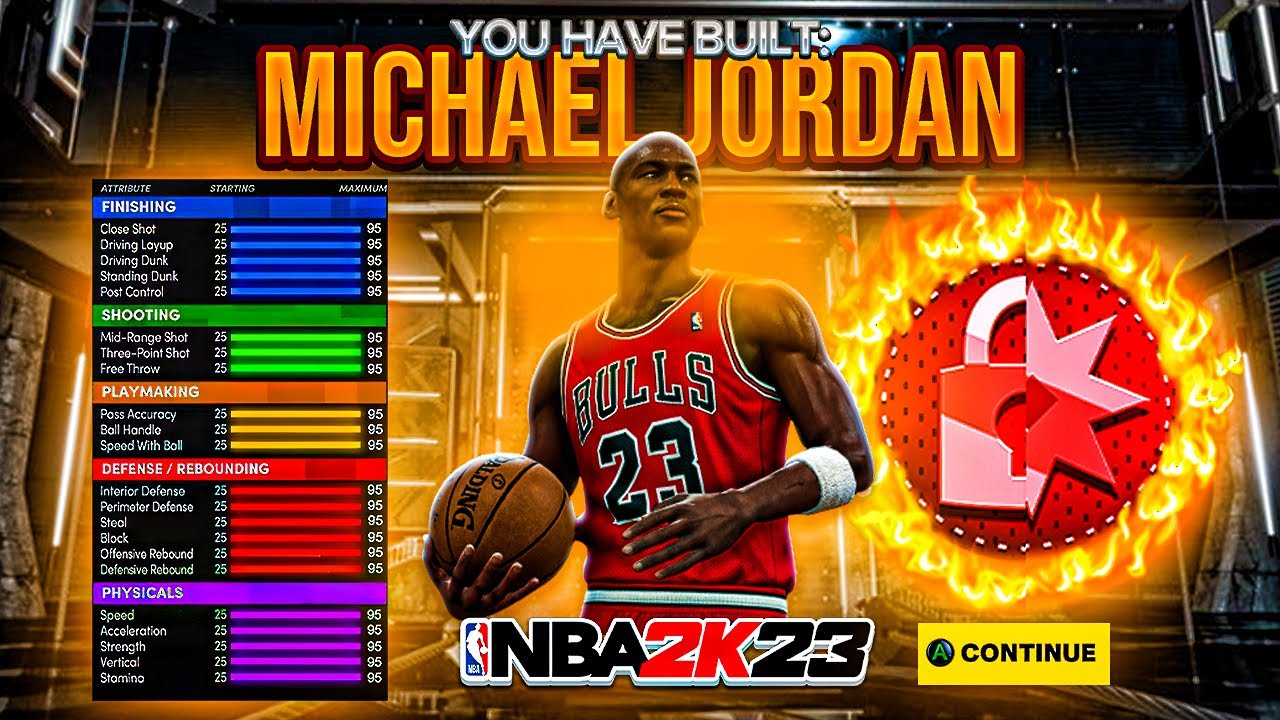 PRIME MICHAEL JORDAN GAME BREAKING BUILD NBA 2K23 YouTube