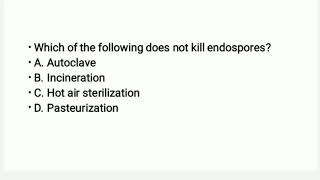 MCQ practice on Microbiology | Sterilization and Disinfection for ICMR GATE| screenshot 3