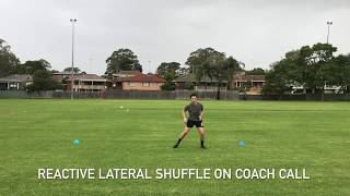 Change of Direction: Reactive Lateral Shuffle on Coach Call