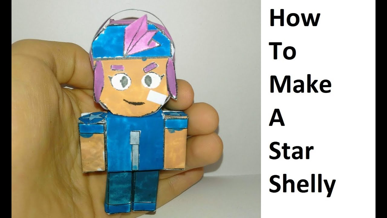How to make a paper Star Shelly ( Brawl Stars ) Papercraft toy. Easy to ...