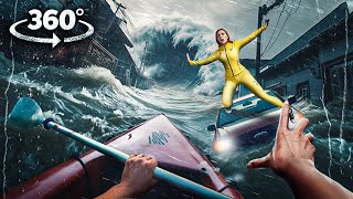 360° Flood Surge Rescue Mission - Boat Roller Ccoaster Vr 360 Video 4K Ultra Hd