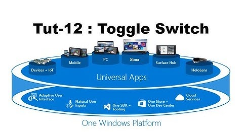 Toggle Switch Example in UWP Tutorial Part-12