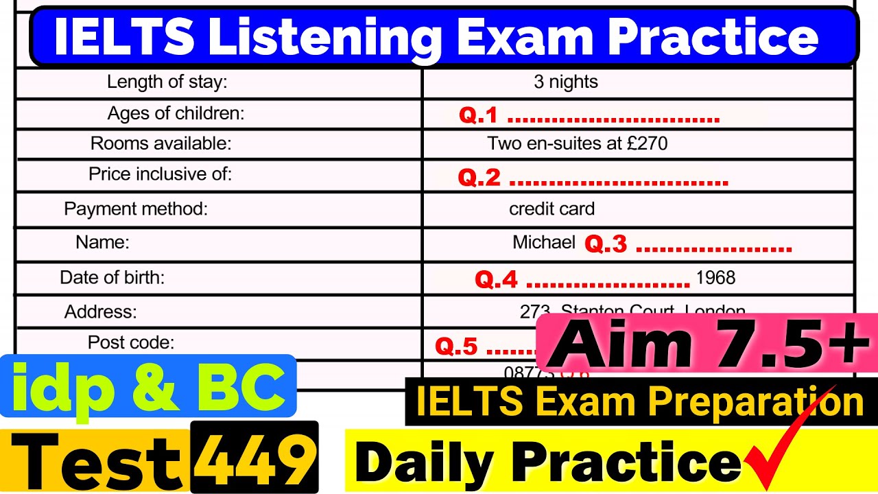 IELTS Listening Practice Test 2024 with Answers Real Exam   449 