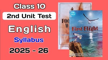 Class 10 2nd Unit Test 2025 - 26English Syllabus SEBA board #class10 #seba #syllabus