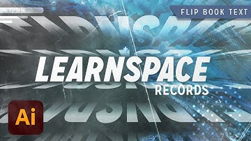 Flipped Book Text Effect using Blending, Reflect & Gradient | Illustrator Tutorial