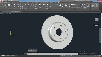 Disc brake Design in AutoCad || Car Brake Rotor drawing in autocad