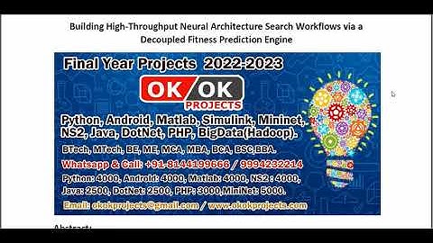 Building High Throughput Neural Architecture Search Workflows via a Decoupled Fitness Prediction