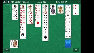 spider solitaire gameplay walkthrough
