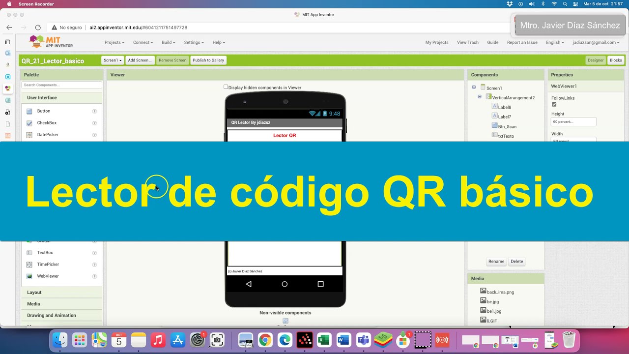 App Inventor Lector QR básico - YouTube