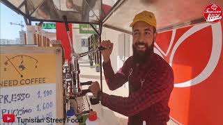 أحمد مهندس تونسي يبتكر فكرة مقهى متجوّلة على درّاجة هوائية Coffee Bike 🇹🇳🇹🇳🇹🇳