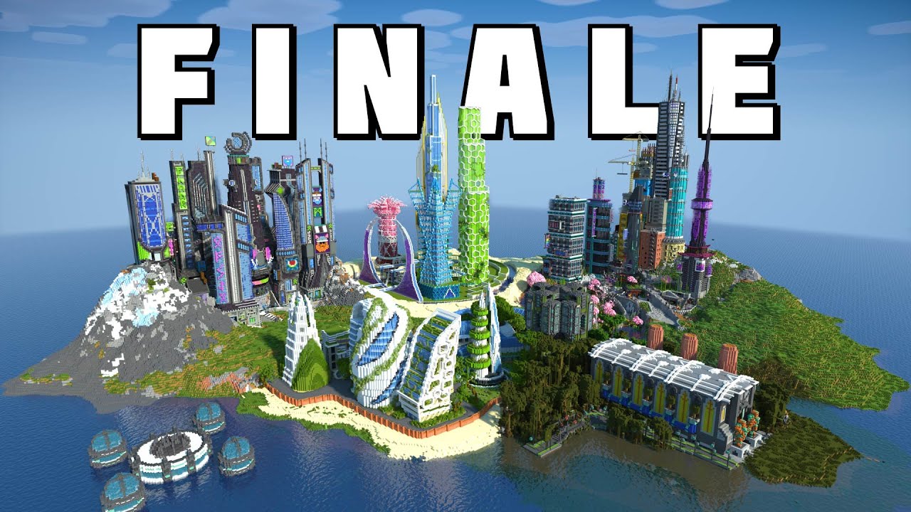 I Built Futuristic Civilization in Minecraft in 30 REAL Days - YouTube