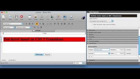 Rollovers based on CSS 3 Transitions in BlueGriffon
