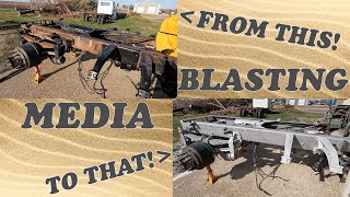 Cabover Freightliner goes under the sand!! Frame gets blasted!! by Classic LargeCar Garage 1,421 views 1 month ago 25 minutes