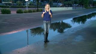 Flooded roads in Tempe
