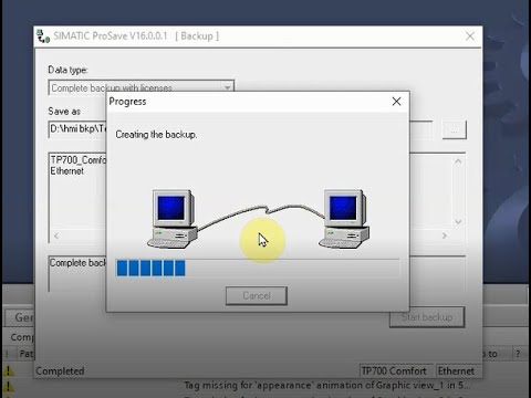 How to backup (upload) Siemens HMI in TIA portal