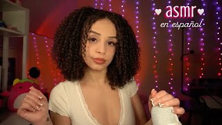 ASMR en Español✨MOUTH Sounds, HAND Sounds, Head Scratching w/ Spanish Whispers 💖 (fluffy mic cover)