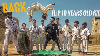 Learn how to do backflip | only 10 years old kid backflip 😱 | gymnastic | Syed Fahad | the fun fin