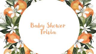 Baby Shower Trivia Game