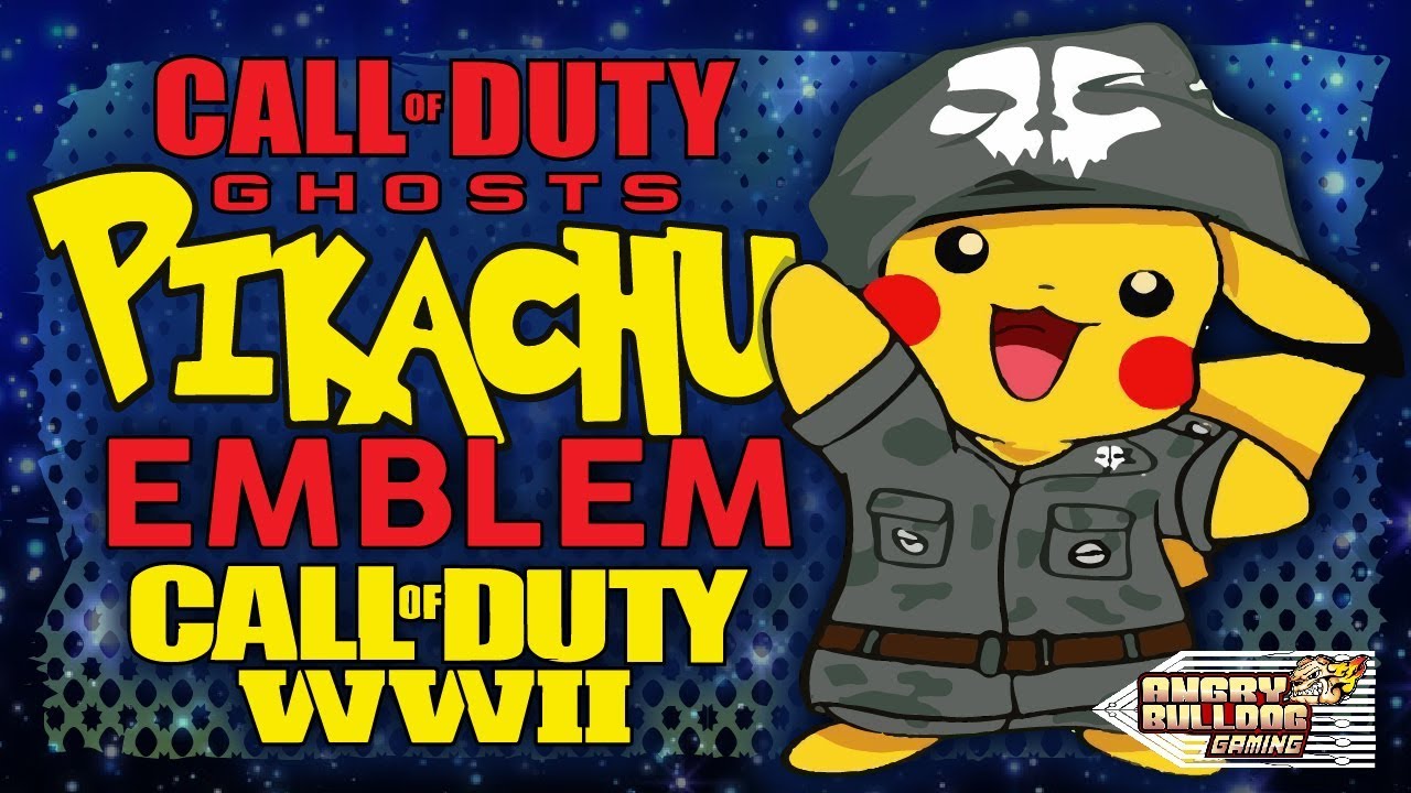 COD-WWll CALL OF DUTY GHOSTS PIKACHU EMBLEM TUTORIAL  | MASHUP | 1080P