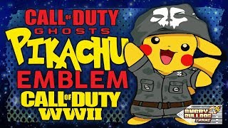 COD-WWll CALL OF DUTY GHOSTS PIKACHU EMBLEM TUTORIAL  | MASHUP | 1080P