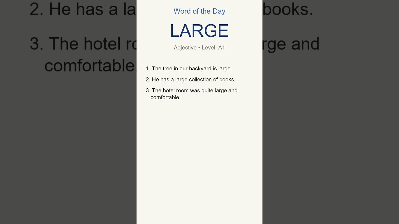 “large” Meaning +3 Examples | Improve Your English Fast! 🚀📚 