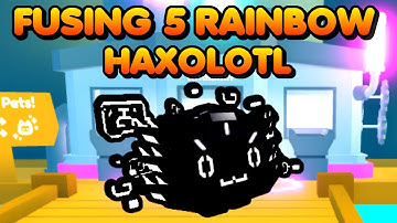 What Happens When You Fuse 5 Rainbow Haxolotl? | Pet Sim X - Axolotl Update