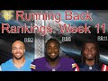 Running Back Rankings- Week 11 NFL Fantasy Football: The top 32 options at RB, broken into tiers!