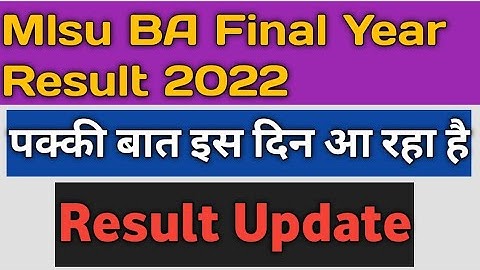 mlsu Result 2022 | mlsu ba 3rd year Result | mlsu ba final result 2022 | mlsu ba final year result