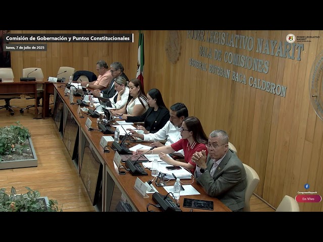 🌐 Comisión de Gobernación y Puntos Constitucionales - Lunes, 7 de Julio de 2025