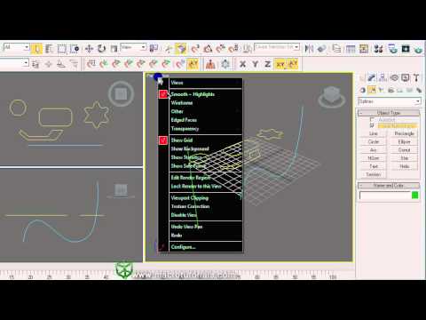 3D Studio Max - Tutorial - How to use the Loft Tool | Create a column | Compound objects Loft