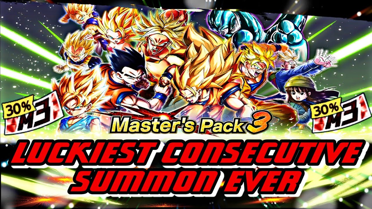 Luckiest Consecutive Summon Ever | M3 tickets | Master pack 3 | Dragon Ball Legends | Yes Gaming YT