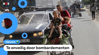 Gazanen vluchten uit vluchtelingenkampen