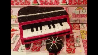 طريقة عمل مجسم بيانو من الكرتون والفوم الجليتر * نشاط مدرسي * Diy piano from cardboard&foam glitter