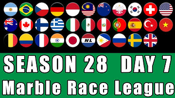 Marble Race League Season 28 Day 7 Marble Race in Algodoo / Marble Race King