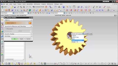 NX: Motion Simulation | Viewing Physical Properties
