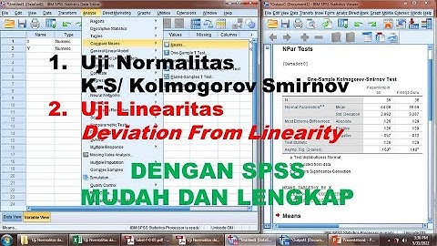 UJI NORMALITAS DAN UJI LINEARITAS UNTUK PEMULA MUDAH DENGAN SPSS