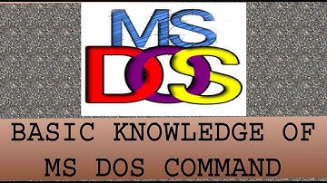 MS DOS Part-I