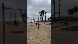 It’s just falling with style #calisthenics #ninja #gym #parkour #flip #la #santamonica