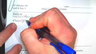 AP Calculus AB 8-4 warm-up / lesson Integration by Substitution