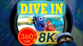 Finding Nemo Disneyland Ride 8K 360 POV spatial audio Submarine Voyage