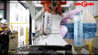 Thick insulator soft layer waterjet trimming for automotive industry screenshot 4