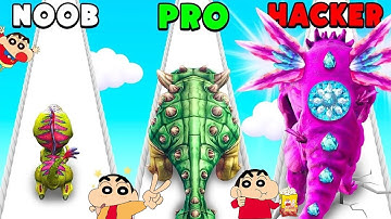 NOOB VS PRO VS HACKER IN MONSTER CATCH RUN 2 WITH SHINCHAN & CHOP