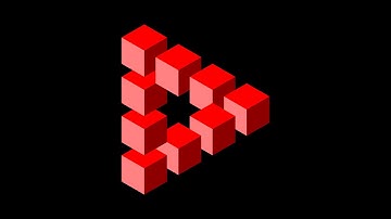 Triangular shaped Optical Illusion using Cubes