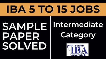 IBA 5 to 15 sample paper solved | Intermediate Category| IBA 5 to 15 grade preparation syllabus