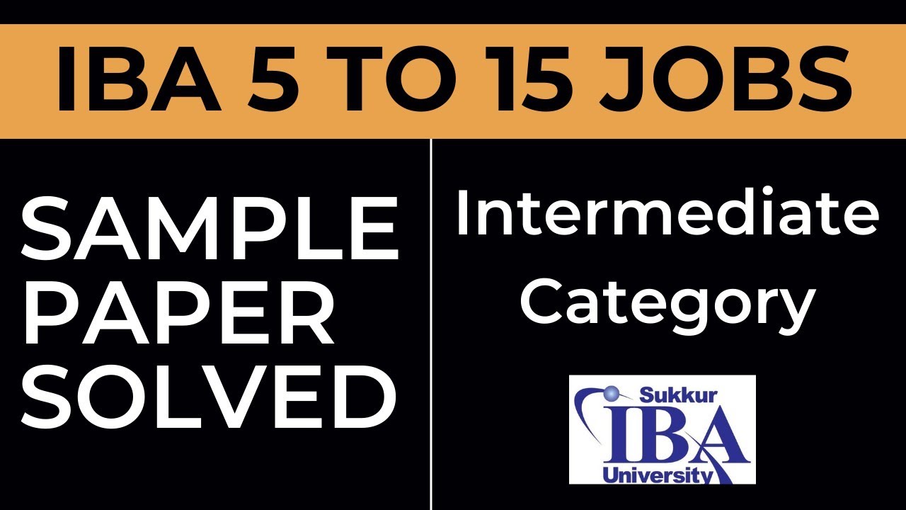 IBA 5 to 15 sample paper solved | Intermediate Category| IBA 5 to 15 ...