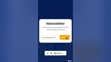 Newsletter Form in 15 Sec | How to Create a Newsletter Signup Form in HTML #shorts #html #newsletter