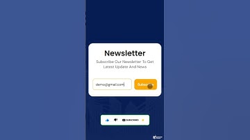 Newsletter Form in 15 Sec | How to Create a Newsletter Signup Form in HTML #shorts #html #newsletter