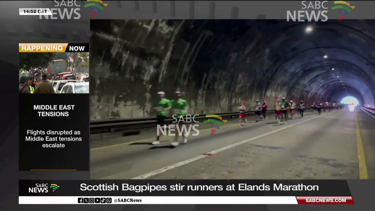 Scottish Bagpipes stir runners at Elands Marathon