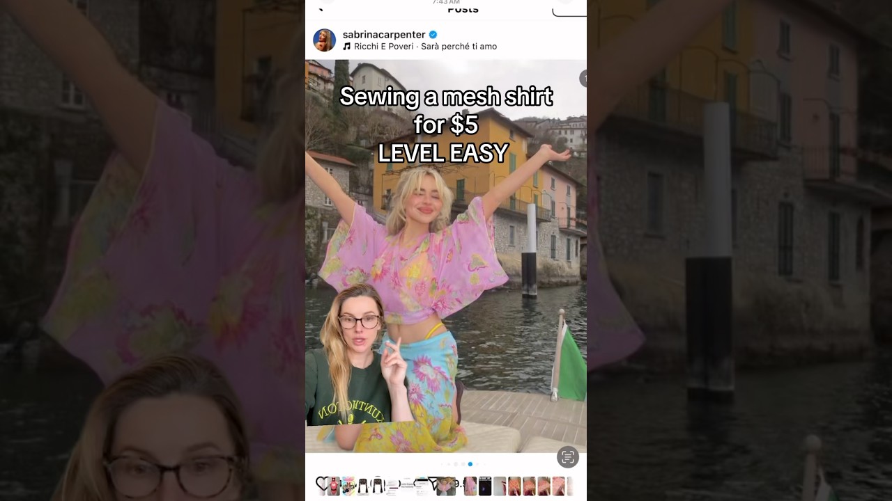 Sewing a five dollar mesh top